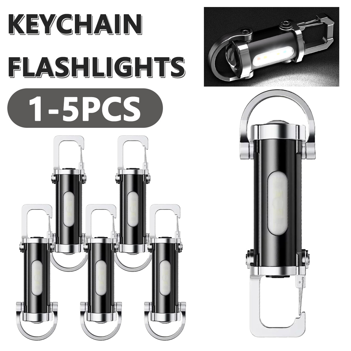 Keychain Flashlight - Mocna latarka LED EDC na brelok,
